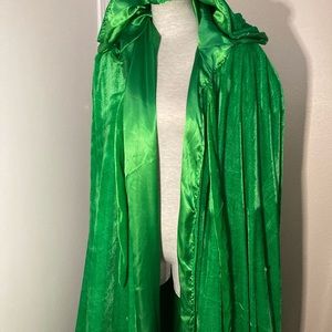 Artemesia Designs poison green velvet cape